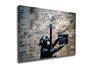 Wallity WY43 Banksy Lienzo Decorativo Enmarcado 50 x 70 cm